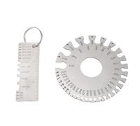 Yosoo Health Gear Outil de Mesure D'épaisseur de Tôle, 2 Pièces, Haute Précision, plaqué, Jauge Métallique, Soudage en Acier Inoxydable, Double Face, Portable, Rond, Accessoires pour Outils