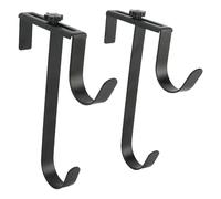 Yosoo Health Gear Paquet de 2 Crochets de Suspension Réglables pour Poteaux de Piscine, Accessoires de Piscine en Fer Métallique pour Poteaux Télescopiques et Rangement D'écumoire sur Les