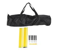 Yosoo Health Gear Paquet de 4 Bâtons D'entraînement d'agilité, Bâtons de Football en PVC Jaune de 1,5 M avec Boucles de Base en Caoutchouc pour la Pratique du Dribble Rapide