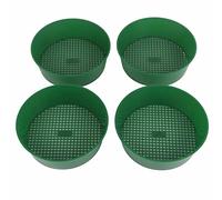 Yosoo Health Gear Petit Tamis de Jardin Rond en Plastique, 4pcs Tamis de Jardinage Sol Maille Tamis Plantes Succulentes Outil de Jardinage de Filtre de Sable 15,7 X 15,7 X 5cm