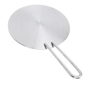 Yosoo Health Gear Plaque de Diffusion de Chaleur en Acier Inoxydable avec Poignée Amovible, Adaptateur D'induction Rond pour Cuisinière à Gaz Table de Cuisson en Verre (24#)