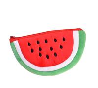 Yosoo Health Gear Pochette à Langer Pastèque, Mini Sac à Main en Peluche en Polyester, Doux au Toucher, Rangement Compact Finement Cousu pour Pièces de Monnaie, Rouges à Lèvres, écouteurs, Câbles
