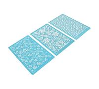 Yosoo Health Gear Pochoirs de Sérigraphie en Argile Polymère, Kit D’impression Réutilisable, Maille en Polyester Réutilisable, Kit D’impression pour L’artisanat de Boucles ’oreilles de Bijoux (208,