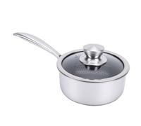 Yosoo Health Gear Poêle à Frire en Acier Inoxydable 316 avec Couvercle, Poêle Antiadhésive en Nid D'abeille Lavable au Lave-vaisselle, pour Table de Cuisson à Induction et Cuisinière à Gaz