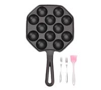 Yosoo Health Gear Poêle Takoyaki, Plaque de Cuisson en Fonte pour Poulpe, Poêle à Gril Antiadhésive à 12 Trous, pour une Utilisation en Cuisine à Domicile