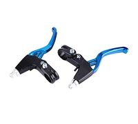 Yosoo Health Gear Poignées de Frein Pour Vélo, 1 Paire de Leviers de Frein de Vélo En Alliage D'aluminium Pour Vtt, Vélo de Route, Vélo Pliant, Diamètre Universel de 2,2 Cm (bleu)