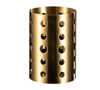 Yosoo Health Gear Porte-baguettes en Acier Inoxydable, Pot à Ustensiles de Cuisine épais avec Trous de Drainage, Conception Surélevée pour Ustensiles et Ciseaux