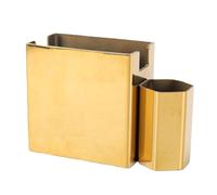 Yosoo Health Gear Porte-Serviettes élégant en Acier Inoxydable doré, Support Vertical pour Serviettes en Papier, Distributeur de Mouchoirs de Table Peu Encombrant pour Restaurant, Hôtel,