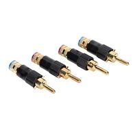 Yosoo Health Gear Preffair Banana Plugs 24K Doré, 4 Pièces