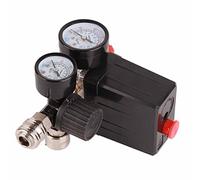 Yosoo Health Gear Pressostat de Compresseur 1/4 Po 220 V 90-120 PSI | Vanne de Régulation à 4 Trous, Contrôle Automatique, pour Système Pneumatique, Ensembles D'unités D'utilisation de Type
