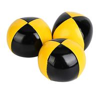 Yosoo Health Gear PU Juggling Balls Set, 3pcs Boules Molles du Bruit Noir Jaune, Balles D'entraînement du Clown pour Les Débutants