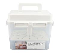 Yosoo Health Gear Récipient à Kimchi, Pot de Fermentation de Cornichon en Acier Inoxydable en Silicone PP avec Plaque de Pression élastique et Couvercle de Verrouillage à 4 Côtés, Stockage