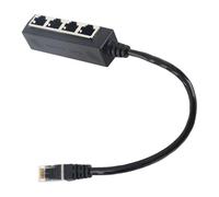 Yosoo Health Gear Répartiteur RJ45, Adaptateur Réseau Ethernet 1 vers 4 Ports, Compatible CAT7, pour Réseaux Domestiques