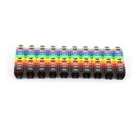 Yosoo Health Gear Repère de Fils électrique, Marquage Cable Electrique, étiquette de Cables, Clips de Câble Colorés Numérique, 0-9 Numéros de Fil Autocollants Marqueur de Câble(100PCS -6MM 6 carré)