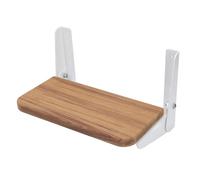 Yosoo Health Gear Repose-Pieds Pliable en Teck, Support en Alliage D'aluminium, Tabouret Ottoman Peu Encombrant, Repose-Pieds Moderne avec Pieds en Bambou et Coussin en Mousse épaisse pour