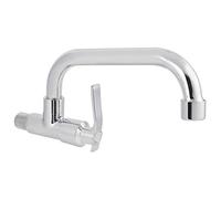 Yosoo Health Gear Robinet Mural en Laiton, Mitigeur d'Évier Simple avec Corps en Acier Inoxydable, Robinet d'eau Froide 1/2, Fixation Murale, 20cm