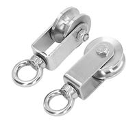 Yosoo Health Gear Roues de Poulie de Câble, 2pcs 100 Kg Capacité à 360 ° Système de Poulie de Rotation avec Doubles Roulements, pour le Levage de L'équipement de Fitness