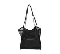 Yosoo Health Gear Sac de Plage en Mesh, 35x55x17cm, Sac à Main à la Bac à Main en Tissu Oxford, Fourre-Tout pour la Piscine pour la Plage de Vacances Essentielles (Black)