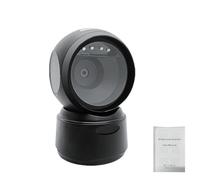 Yosoo Health Gear Scanner de Codes-Barres de Bureau Filaire USB Scanner de Codes-Barres CMOS 1D 2D QR Détection Automatique Balayage à 360 Degrés USB RS232 pour Caisse de Détail Comptoir Bancaire de
