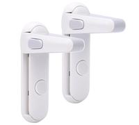 Yosoo Health Gear Serrure à Levier de Porte à L'épreuve des Enfants, sans Perceuse, Déverrouillage à Deux Boutons, Serrure de Poignée de Porte, Installation Facile, pour la Chambr (GRAY)