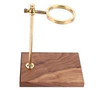 Yosoo Health Gear Solide en Laiton de café en Laiton du porte-café, Verse à la Main sur un Rack de Drippip de café pour Rangement de Cône D'égouttement, Organisateur de Base en Bois en Noyer