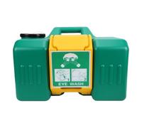 Yosoo Health Gear Station de Lavage Oculaire Portable capacité 35L | Eau stérile ou solution saline à remplissage automatique, buses de rinçage doubles, poignée portative et support mural,