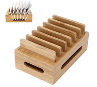 Yosoo Health Gear Station de Recharge en Bois pour Plusieurs Appareils, Support de Rangement pour Organisateur de Tablette Portable