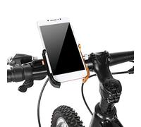 Yosoo Health Gear Support de Téléphone de Vélo en Alliage D'aluminium, Rotatif à 360 Degrés, Réglable avec Verrouillage Antigel et Protection de Coussin Souple, pour Guidon de 22,2 à 31,8 Mm de
