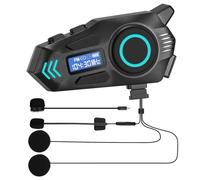 Yosoo Health Gear Système de Communication Bluetooth pour Casque de Moto, étanche IP65, Autonomie de 40 H, Portée de 500 M