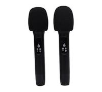 Yosoo Health Gear Système de Microphone à Main sans Fil en Alliage d'aluminium ABS Système de Microphone à Main Bluetooth avec 2 Micros Rechargeables Suppression des Commentaires pour Les