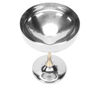 Yosoo Health Gear Tasse de Service de Crème Glacée en Acier Inoxydable, Tasse à Dessert sur Pieds pour Pouding à la Salade de Fruits, 14.5x10.8cm (B)