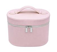 Yosoo Health Gear Trousse de Maquillage de Voyage, étui de Rangement pour Cosmétiques avec Doublure Amovible et Bandes élastiques pour Femmes, Articles de Toilette, Soins de la PE (Pink)