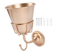 Yosoo Health Gear Vase Mural, Organisateur de Navires à Fleurs Suspendus en Acier Inoxydable Vintage pour Plantes Artificielles Décor de la Salle de Bain Maison