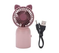 Yosoo Health Gear Ventilateur à Main Chat, Rechargeable USB avec Interrupteur, Mini Portable Léger, ABS, Base Stable, Bureau ou Main, Voyage