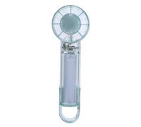 Yosoo Health Gear Ventilateur Portable Transparent, Ventilateur à Main Rechargeable avec Refroidissement Réglable à 3 Vitesses, ABS Type C Charge Rapide 1200 MAh, de Bureau avec Crochet pour (GREEN)