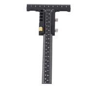 Yosoo Jauge de Marquage en Alliage d'aluminium, Traceur Multifonctionnel Efficace et Précis pour le Travail du Bois, Outil de Mesures Précises avec Règle d'échelle de Type T, Application