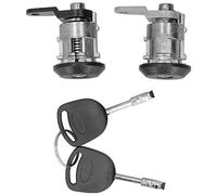 Yosoo Kit de Cylindre de Serrure de Porte Avant, Alliage d'aluminium, Remplacement sécurisé pour KA Courier, Améliore la sécurité de la Porte