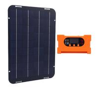 Yosoo Kit de Panneau Solaire 12W 18V avec Contrôleur, Kit de Panneau Solaire Portable pour le Camping, Serres, Hangars, Animaux de Compagnie, Conception de l'épreuve de l'eau IP65, Conversion