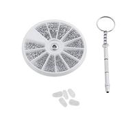 Yosoo Kit de Réparation Vis Écrou de Lunette en Acier Petit Montre Ensemble d'outil de Bricolage Optique - Tournevis de Précision Mini, Kit de Tournevis