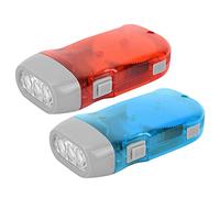 Yosoo Lampe de Poche à Manivelle Manuelle, Torche LED Légère pour les Voyages, le Camping, la Réparation avec Corde de Suspension, Matériau ABS pour L'extérieur de L'armoire de Maison