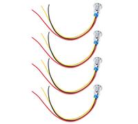 Yosoo LED Rondes Imperméables, Métal en Aluminium Préwire, Lumières Indicatrices 10 Mm 1224V, Base à Haute Température étanche, Installation Facile pour la Modification de la Voiture, Ordinateur,