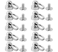 Yosoo Lot de 10 Boutons Pression/Rivets 9 mm tote Ronde pour Bricolage, Cuir, Coque de tlphone, dcoration, Silver