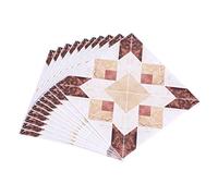 Yosoo Lot de 10 Carreaux Autocollants Carré Auto-Adhésif PVC Diagonale Carrelage Sol Stickers Muraux Vintage Salle de Bains 3D Decor Maison Cuisine 12 CM * 12 CM(#01)