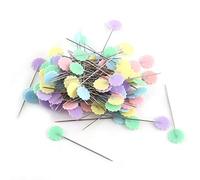Yosoo Lot de 100 Pcs Épingles Droites Têtes Colorées pour Couture Artisanat DIY (Fleur Claire)