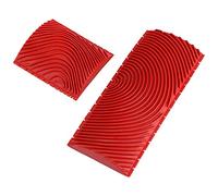 Yosoo Lot de 2 DIY M-Forme Outil de Peinture en Caoutchouc Murale Veinure Grain de Bois Boisette Peigne Décor de l'art