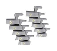 Yosoo Lumière LED à Charnière de l'armoire, ABS ABS Capteur Blanc Frais Chaud Lumière pour Placard de Cuisine, 10pcs High Lumingness, Installation Facile pour la Garde-robe et le Placard (lumière