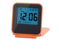 Yosoo Mini Réveil Numérique Pliable Multifonctionnel Horloge LED Réveil Matin Portable avec Calendrier Température Date Semaine Pile Pas Inclus (Orange)