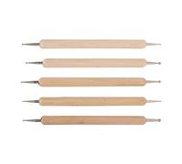 Yosoo Outil de Repérage à Double Embout, Ensemble de 5 Pièces avec Stylet à Pointe Boule pour Outils D'argile et de Poterie pour des Projets de Peinture, de Détail et de sculpture.