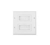 Yosoo Passe-Câble Passage de Câble Trou Entrée Sortie Bande de Brosse Plaque Rectangulaire Murale pour Bureau Anti-poussière