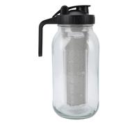 Yosoo Pichet à café infusé à Froid, Cafetière à Infusion Froide avec Filtre, Pot à Glace, Bec Verseur, Couvercle, Poignée, Pot, Lave-Vaisselle pour thé glacé, Boissons aux Fruits Faites (2000 ML)
